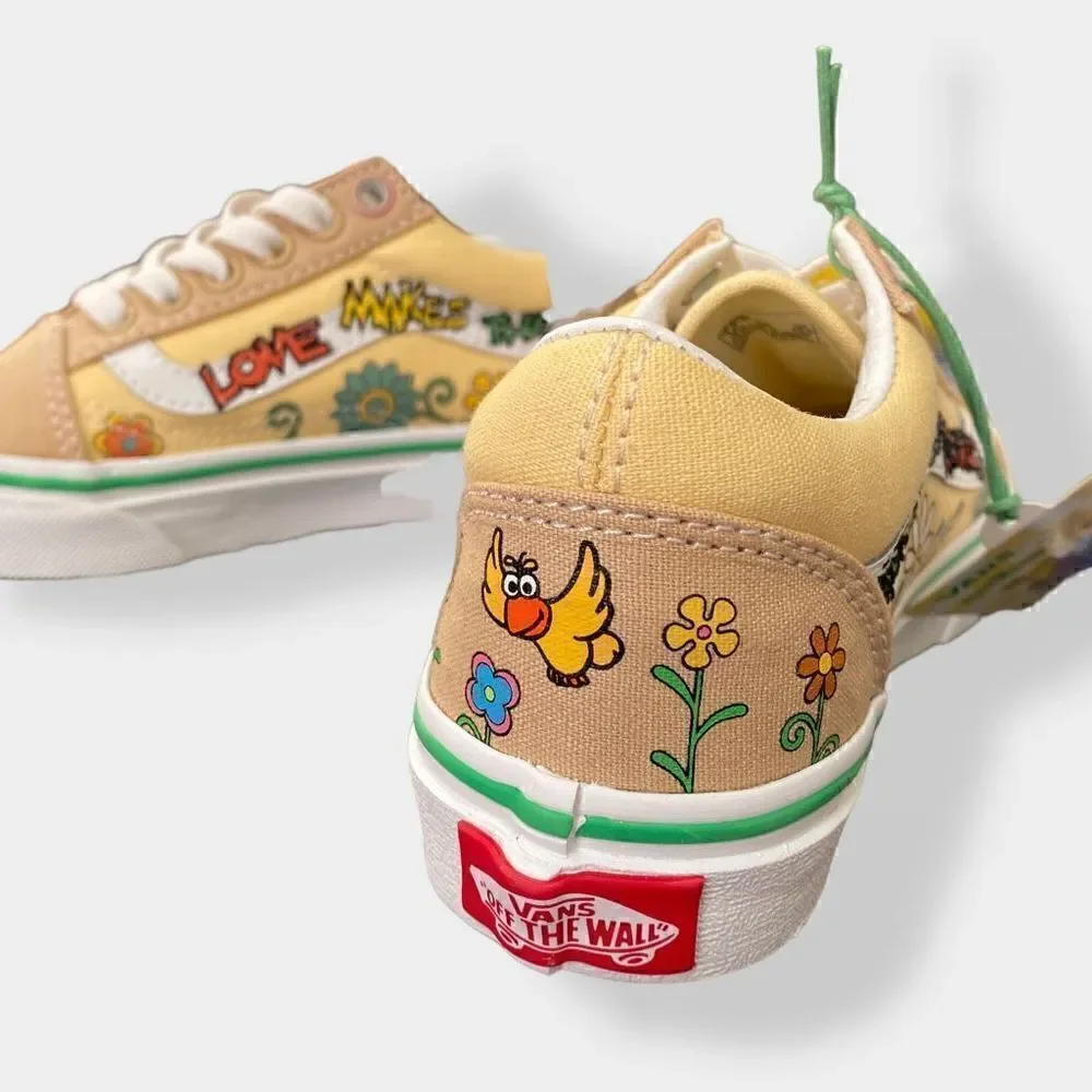 Vans Old Skool x Sesame Street Elmo Youth Sneakers Shoes size 3 New with Tags